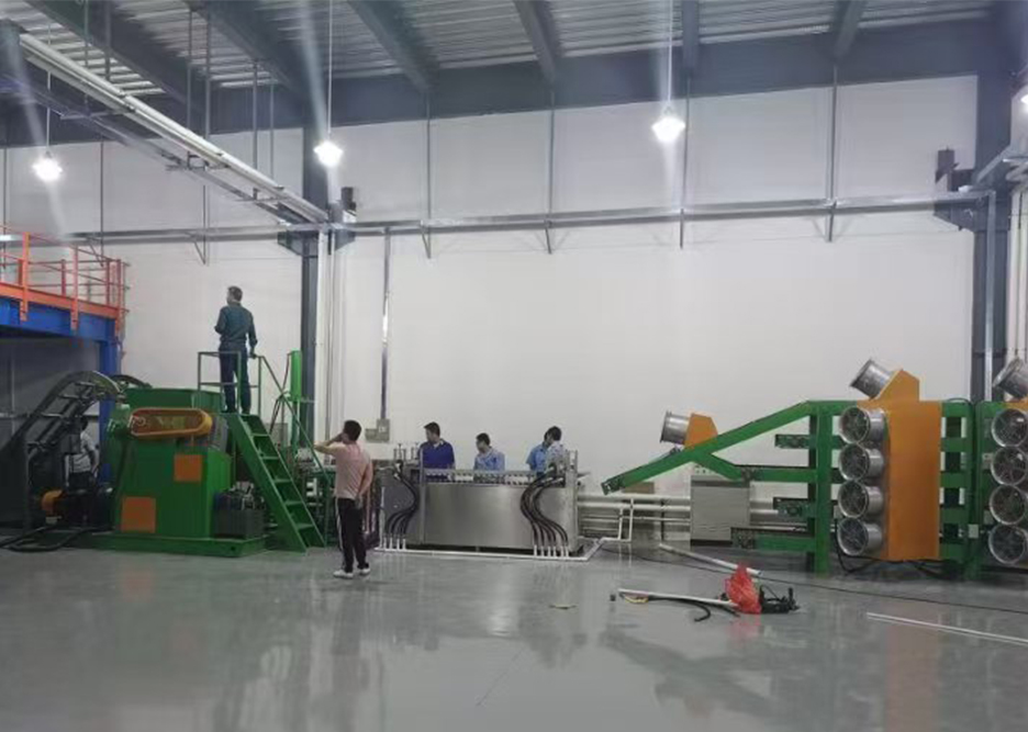 橡胶制品生产线客户安装现场